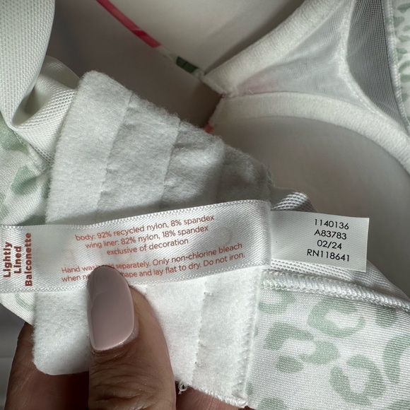 New Cacique Bra Leopard Floral Lightly Lined Smooth Balconette 38F Coquette NWT - Picture 7 of 8